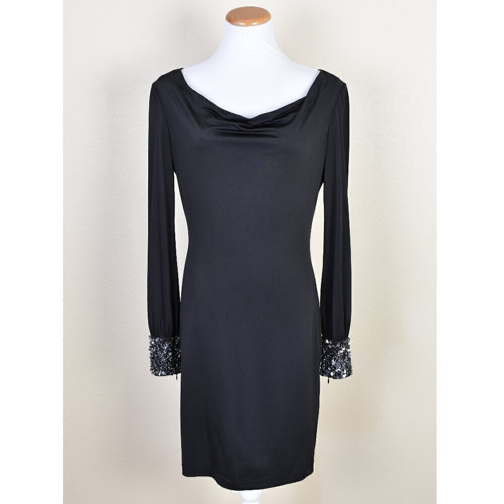 Calvin Klein Formal Sequin Cuff Draped Dress - 8